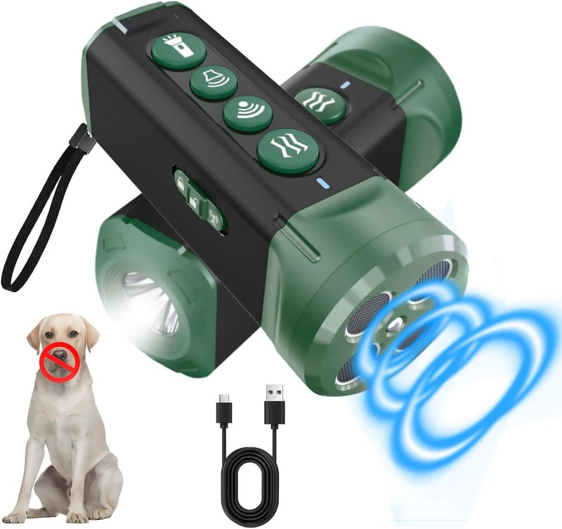 BOKKY 6-in-1 Anti Barking Device for Dogs with 3X Sonic Emitters Convertible Waterproof Dog Bark Deterrent of 4 Ultrasonic Heads Up to 32FT Long - Safe for Dogs Training - Indoor & Outdoor - Image 1
